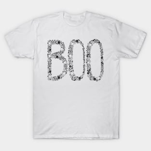 Halloween Boo Line Art T-Shirt